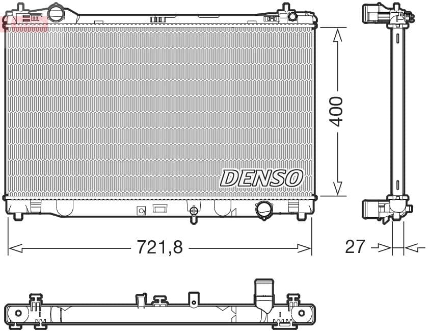 Radiators, Motora dzesēšanas sistēma DENSO DRM51021 1