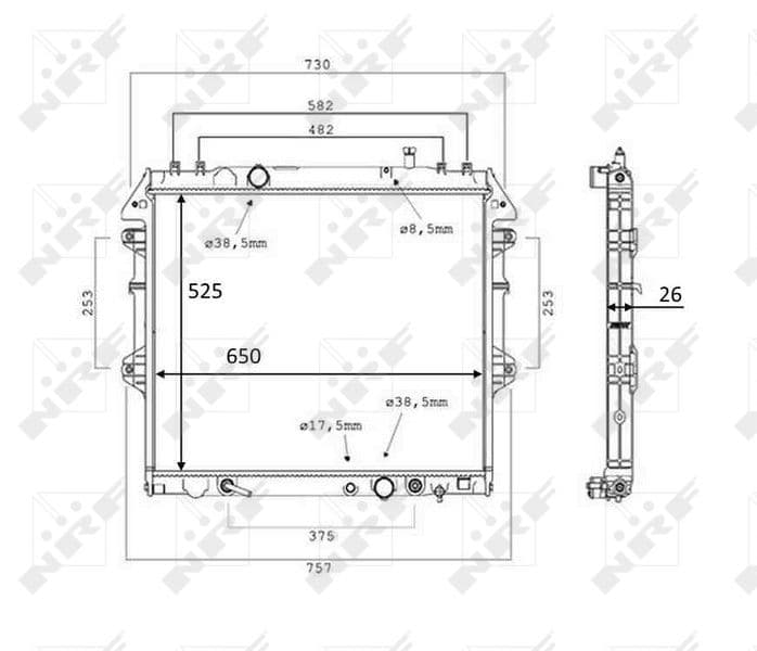 Radiators, Motora dzesēšanas sistēma NRF 58534 1