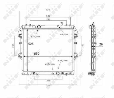 Radiators, Motora dzesēšanas sistēma NRF 58534 1