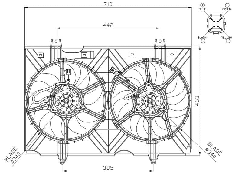 Ventilators, Motora dzesēšanas sistēma NRF 47942 1