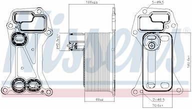 Eļļas radiators, Motoreļļa NISSENS 90901 6