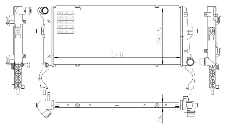 Radiators, Motora dzesēšanas sistēma NRF 550034 1