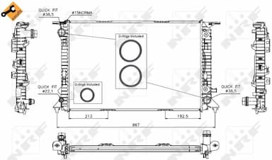 Radiators, Motora dzesēšanas sistēma NRF 53719 4