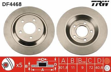Bremžu diski TRW DF4468 1