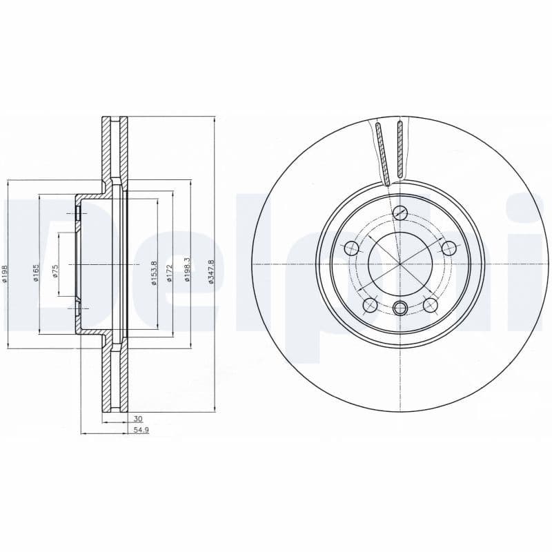 Bremžu diski DELPHI BG9063C 1