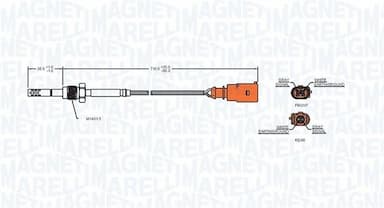 Devējs, Izplūdes gāzu temperatūra MAGNETI MARELLI 172000033010 2