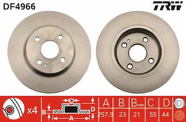 Bremžu diski TRW DF4966 1