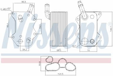 Eļļas radiators, Motoreļļa NISSENS 90660 5