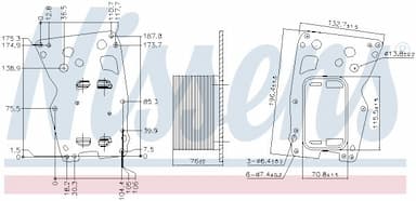 Eļļas radiators, Motoreļļa NISSENS 90902 6