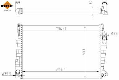 Radiators, Motora dzesēšanas sistēma NRF 53487A 5