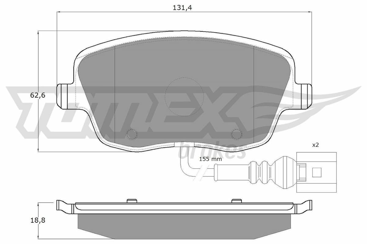 Bremžu uzliku kompl., Disku bremzes TOMEX Brakes TX 13-591 1