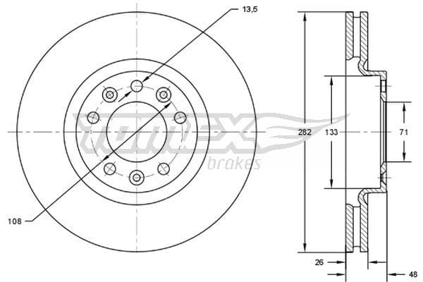 Bremžu diski TOMEX Brakes TX 72-24 1