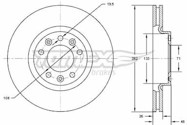 Bremžu diski TOMEX Brakes TX 72-24 1