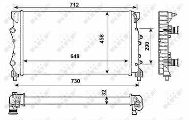 Radiators, Motora dzesēšanas sistēma NRF 53990 1