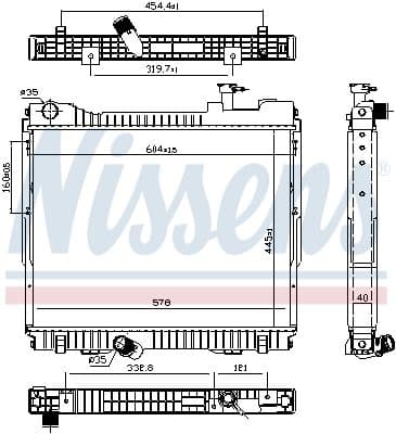 Radiators, Motora dzesēšanas sistēma NISSENS 68742 5