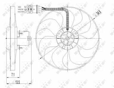 Ventilators, Motora dzesēšanas sistēma NRF 47397 2