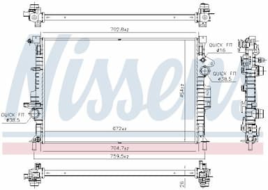 Radiators, Motora dzesēšanas sistēma NISSENS 66864 5