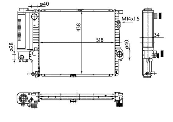 Radiators, Motora dzesēšanas sistēma MAHLE CR 251 000S 1