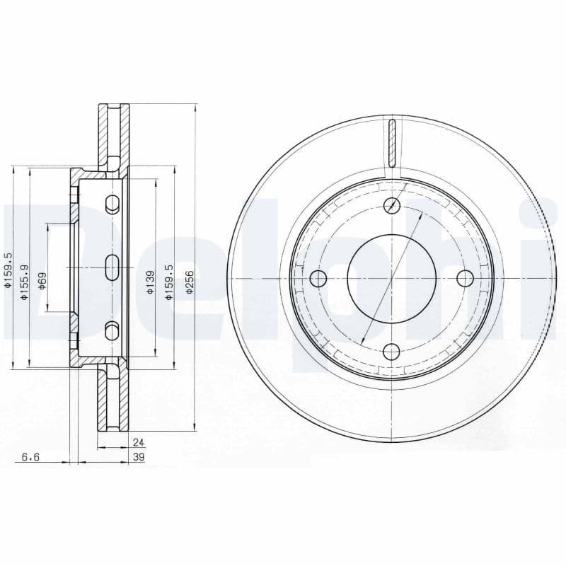 Bremžu diski DELPHI BG3987 1