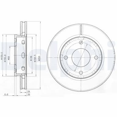 Bremžu diski DELPHI BG3987 1