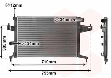 Radiators, Motora dzesēšanas sistēma VAN WEZEL 37002306 1