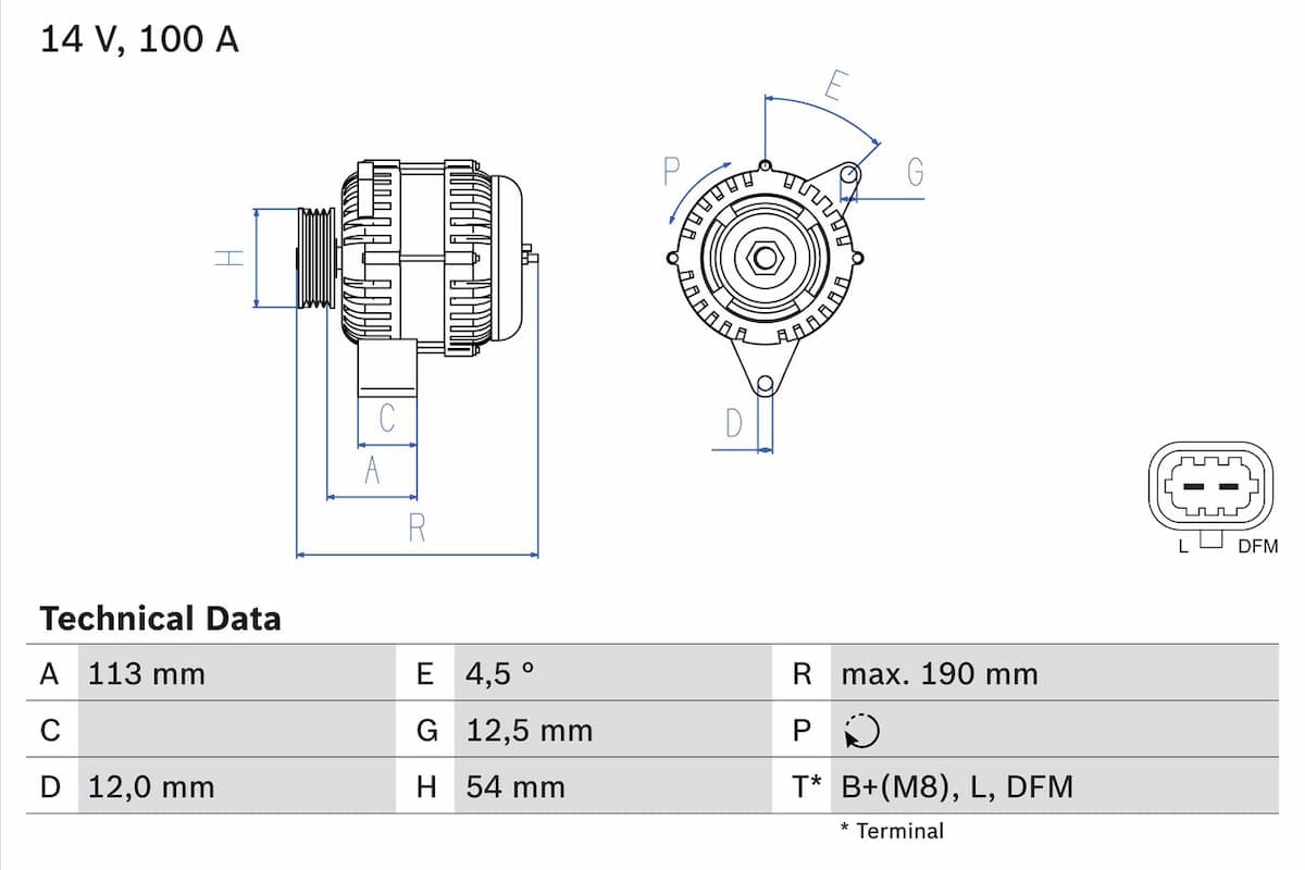 Ģenerators BOSCH 0 986 081 410 1