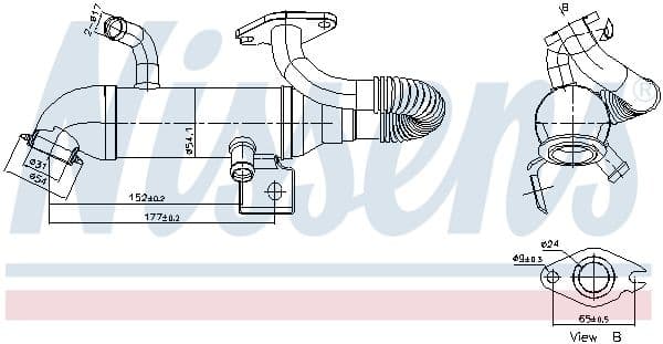 Radiators, Izplūdes gāzu recirkulācija NISSENS 989408 1