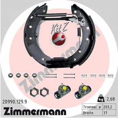 Bremžu loku komplekts ZIMMERMANN 20990.129.9 1