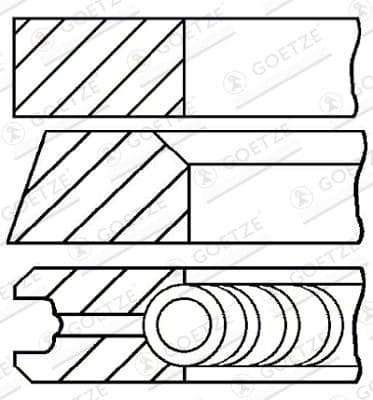 Virzuļa gredzenu komplekts GOETZE ENGINE 08-318706-10 1