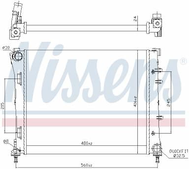 Radiators, Motora dzesēšanas sistēma NISSENS 61935 6