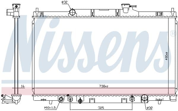 Radiators, Motora dzesēšanas sistēma NISSENS 68606 1