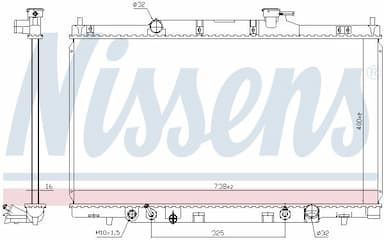 Radiators, Motora dzesēšanas sistēma NISSENS 68606 1