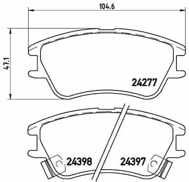 Bremžu uzliku kompl., Disku bremzes BREMBO P 30 027 1