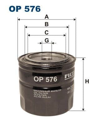 Eļļas filtrs FILTRON OP 576 1