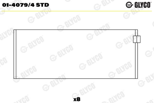 Klaņa gultnis GLYCO 01-4079/4 STD 1