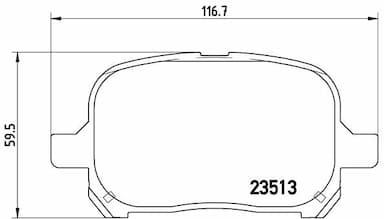 Bremžu uzliku kompl., Disku bremzes BREMBO P 83 040 1