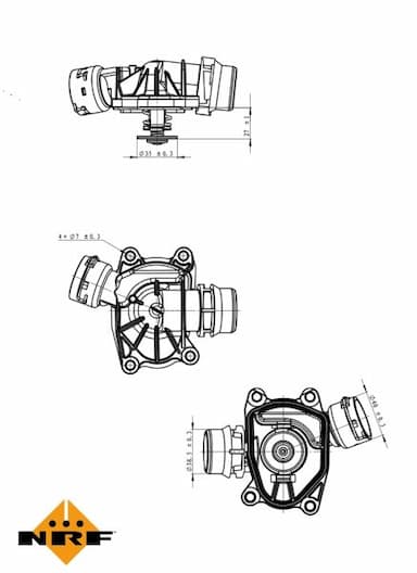 Termostats, Dzesēšanas šķidrums NRF 725091 5