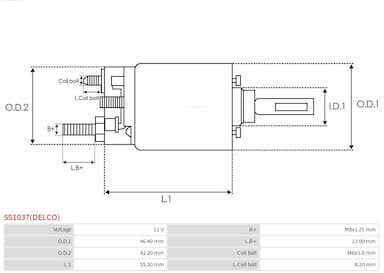 Ievilcējrelejs, Starteris AS-PL SS1037(DELCO) 4