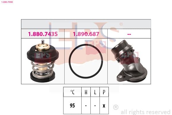 Termostats, Dzesēšanas šķidrums EPS 1.880.799K 1