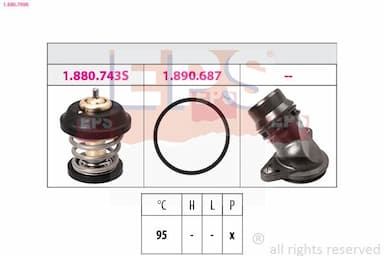 Termostats, Dzesēšanas šķidrums EPS 1.880.799K 1