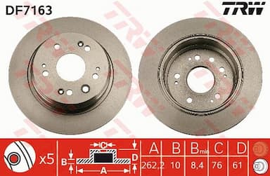 Bremžu diski TRW DF7163 1