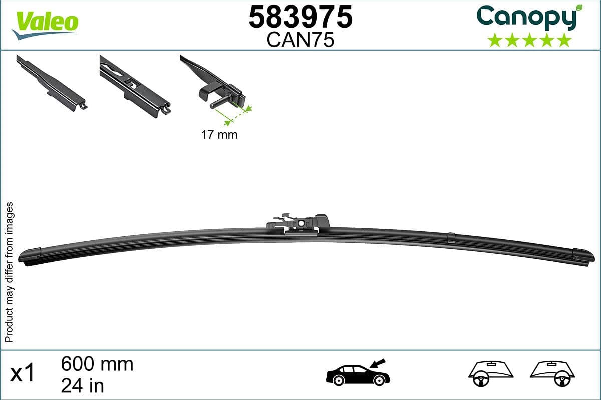 Stikla tīrītāja slotiņa VALEO 583975 1