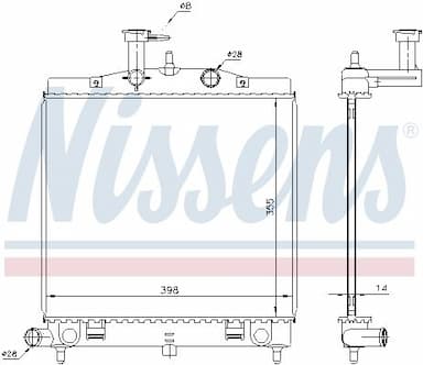 Radiators, Motora dzesēšanas sistēma NISSENS 66760 5