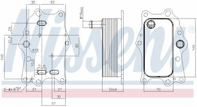 Eļļas radiators, Motoreļļa NISSENS 91165 5