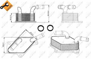 Eļļas radiators, Motoreļļa NRF 31346 5