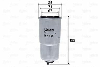 Degvielas filtrs VALEO 587186 1