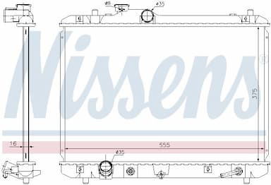 Radiators, Motora dzesēšanas sistēma NISSENS 641755 5