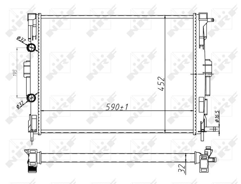 Radiators, Motora dzesēšanas sistēma NRF 58329A 1