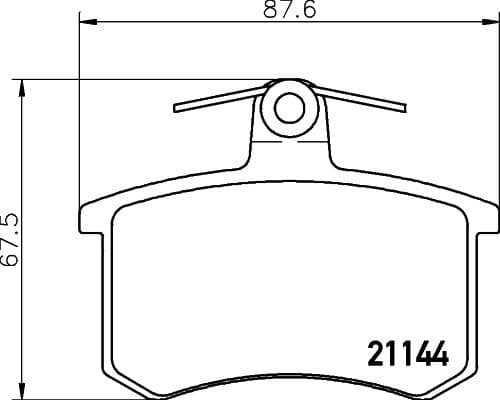 Bremžu uzliku kompl., Disku bremzes HELLA 8DB 355 017-951 1