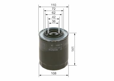 Eļļas filtrs BOSCH 0 451 203 201 5